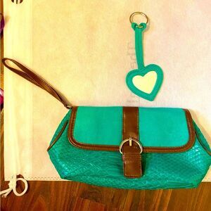 Elizabeth Arden Alligator Print Wristlet+mirror